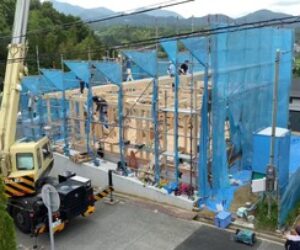 FREEQ上山口の家、上棟の様子をお客様が撮影・編集
