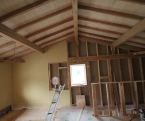 唐櫃の家、大工工事中