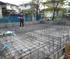 小束山の家、第三者監査で配筋検査