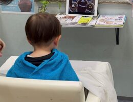 一歳児、ツーブロックに