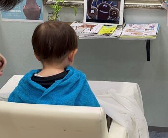 一歳児、ツーブロックに